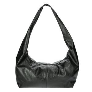 No Boundaries Black Hobo Shoulder Bag Gold Studded Trim Faux Leather NWT